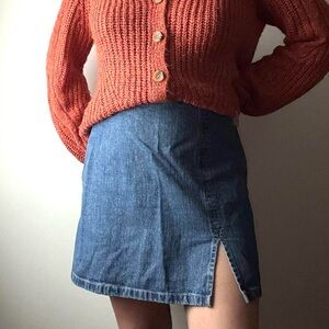2000’s Maurices blue denim miniskirt jean skirt